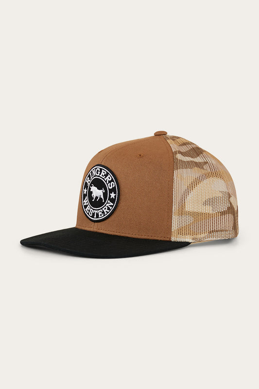 Dalby Flat Brim Trucker Cap - Clay