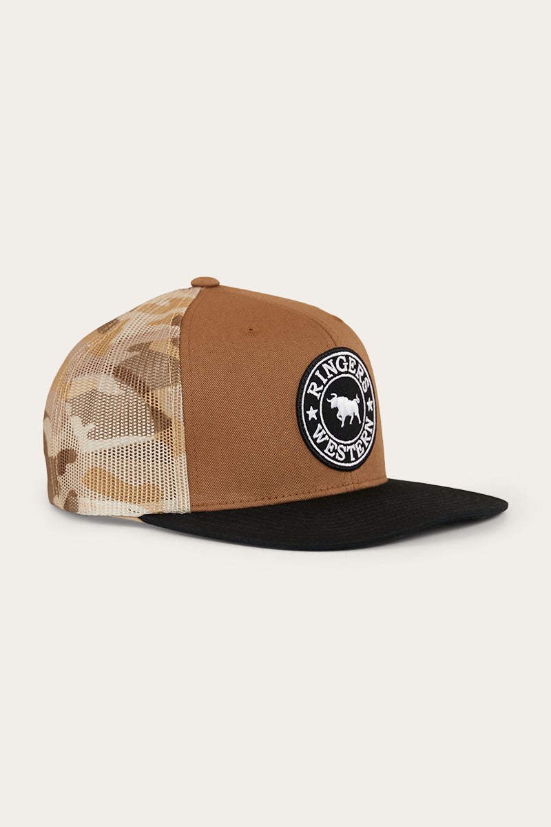 Dalby Flat Brim Trucker Cap - Clay