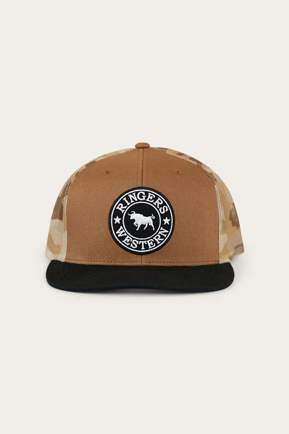 Dalby Flat Brim Trucker Cap - Clay