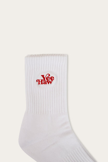 Giddy Up Unisex Sock 2 Pack - White/Black