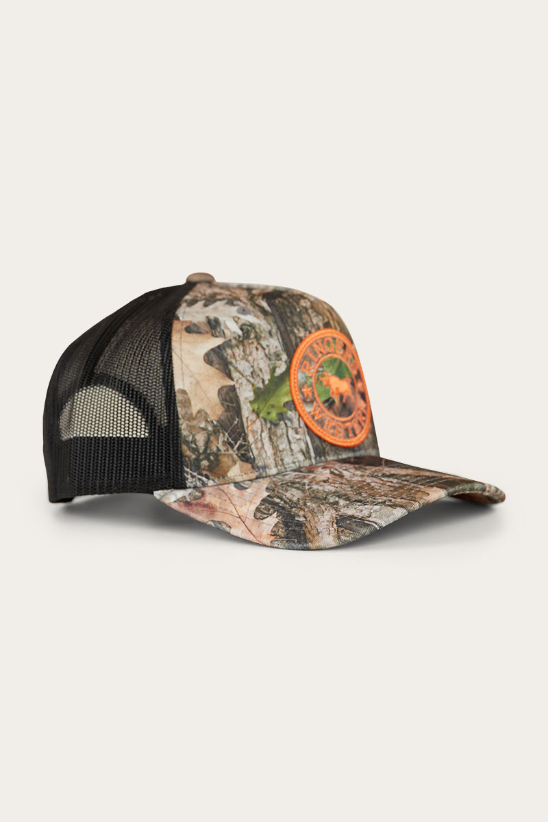 Signature Bull Trucker Cap - Leaf Camo/Orange