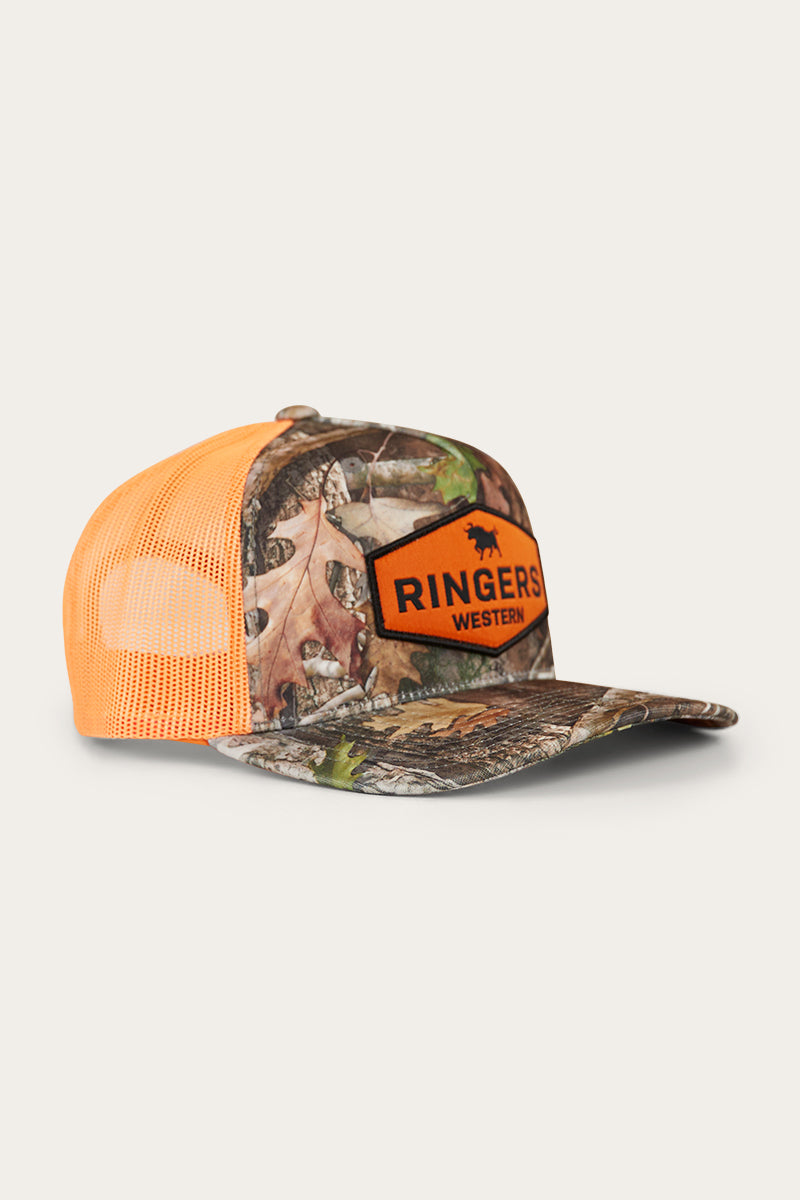 Scotty Trucker Cap - Leaf Camo/Orange