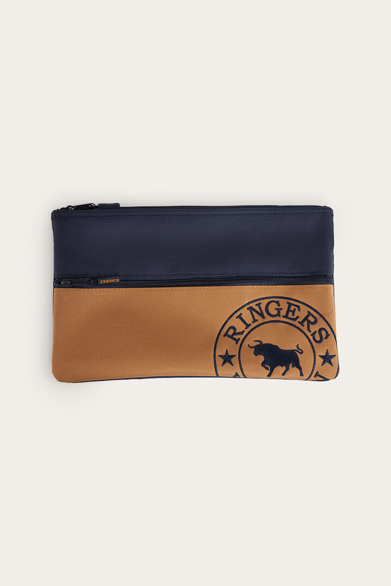 Spencer Pencil Case - Dark Navy/Clay