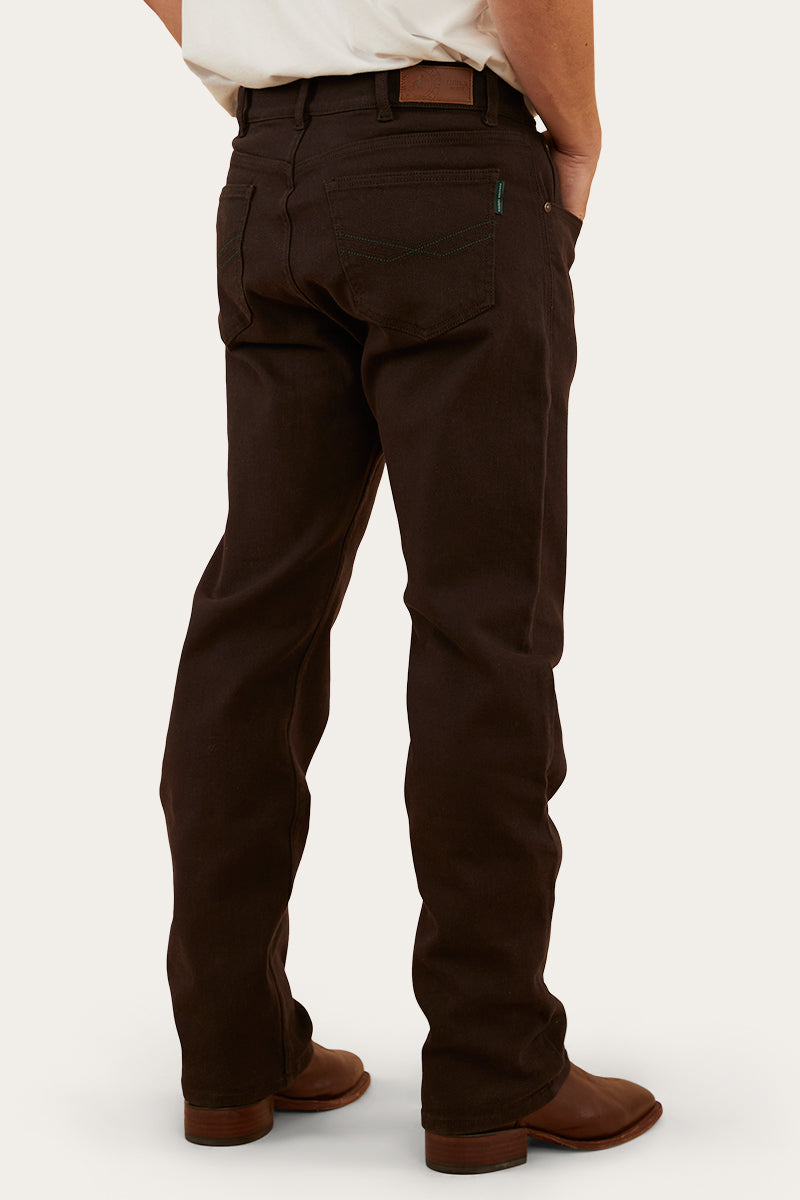 Muster Mens Slim Straight Fit Jeans - Chocolate