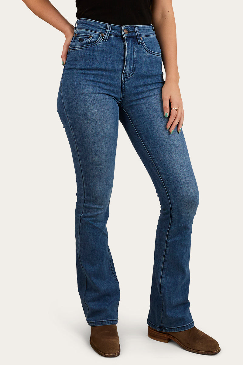 Penny Womens High-Rise Bootleg Jeans Coolmax - Vintage Blue Wash