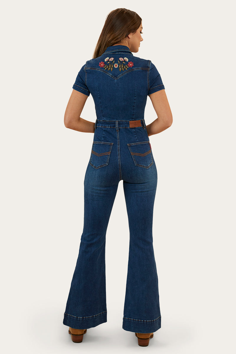 Juniper Womens Bootleg Jumpsuit - Classic Blue