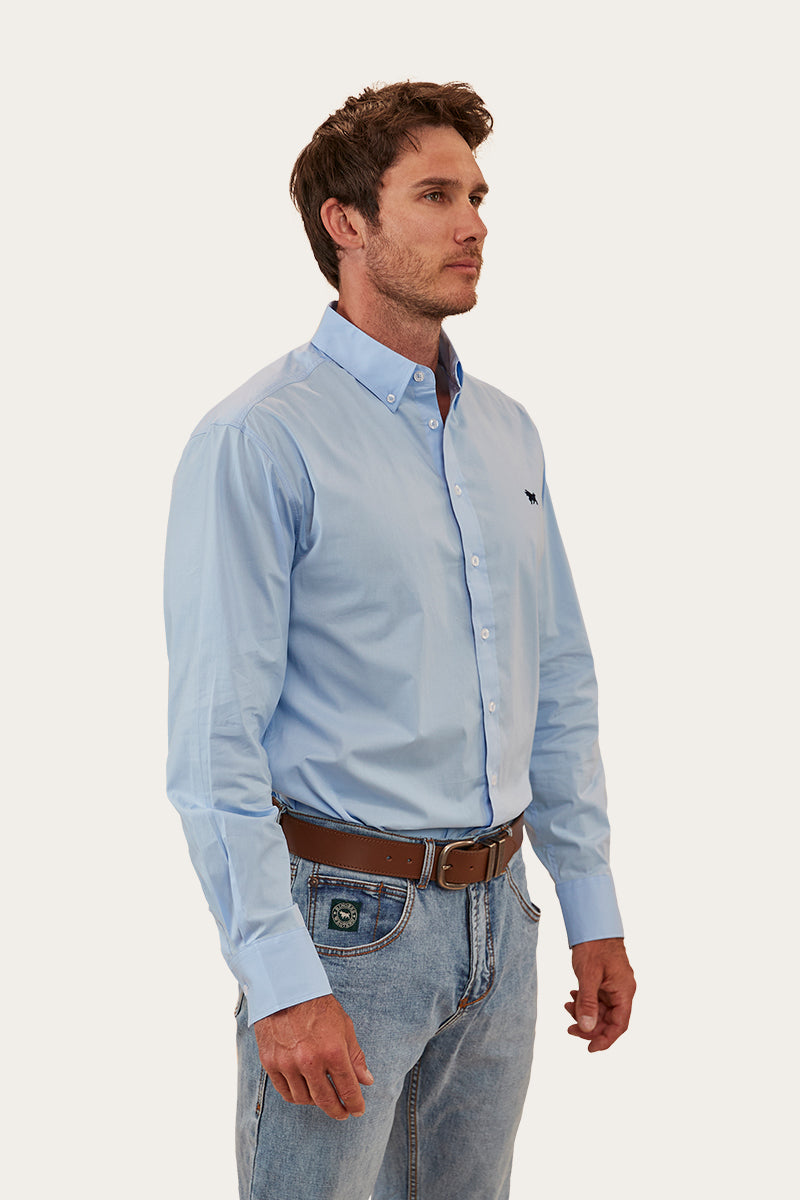 Longreach Mens Plain Dress Shirt - Sky Blue