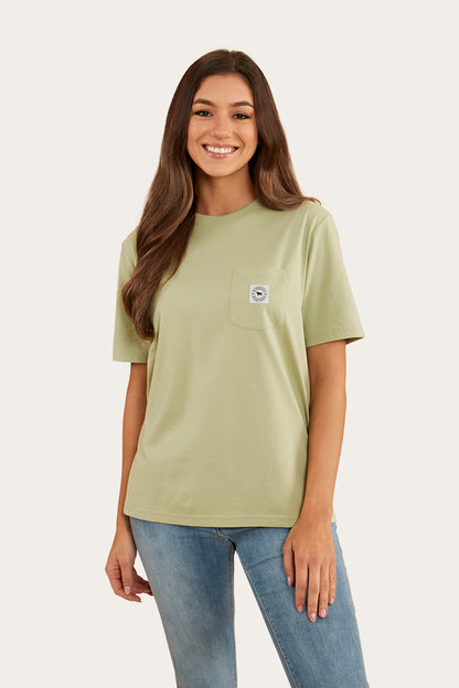 Esther Womens Loose Fit T-Shirt - Pale Olive