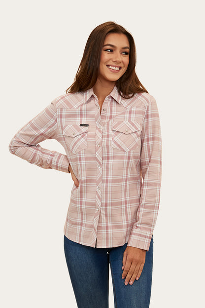 Pearl Womens Flannel - Light Cedar