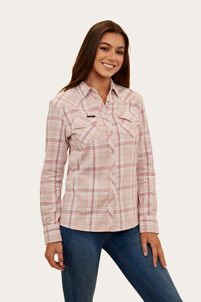 Pearl Womens Flannel - Light Cedar