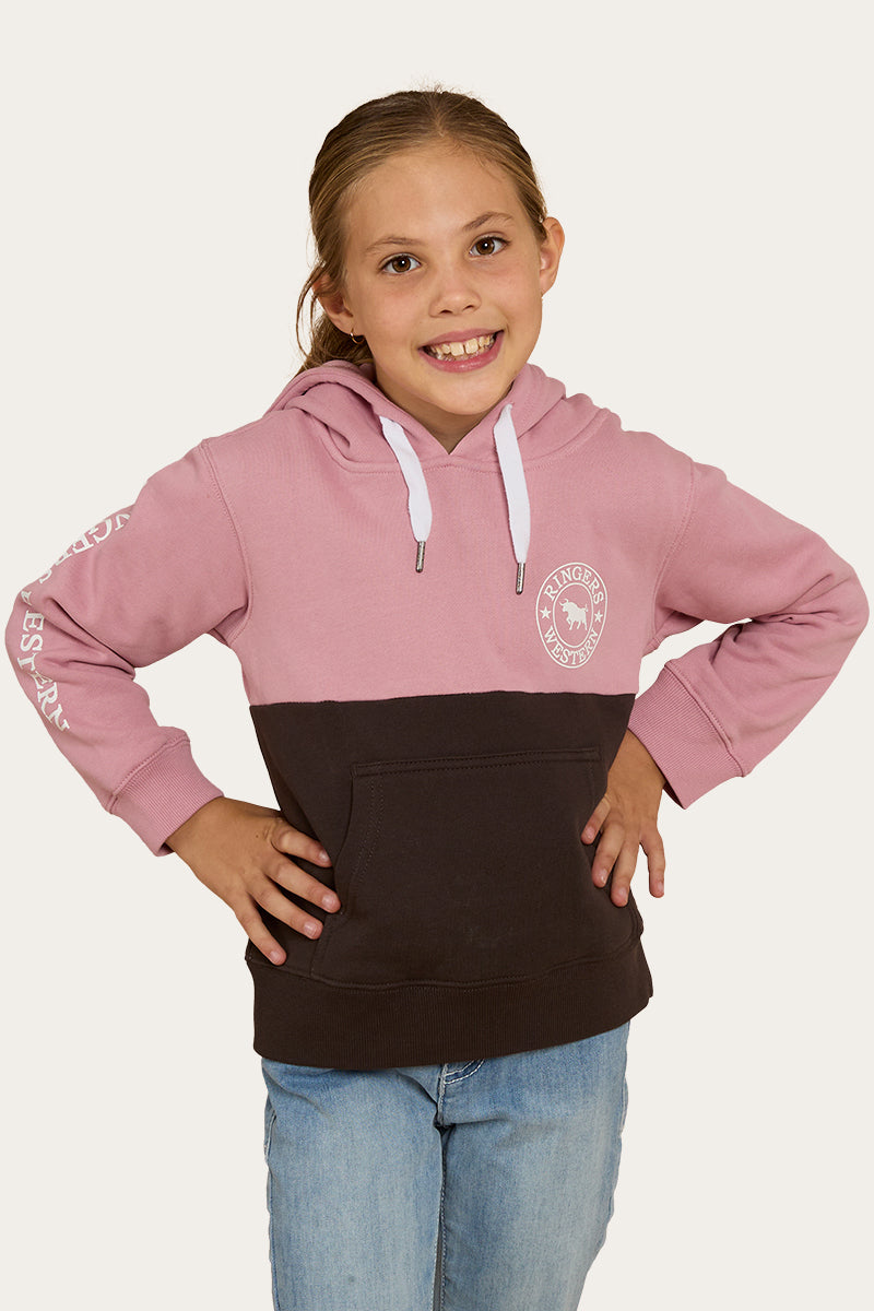 Oakey Kids Hoodie - Rosey/Charcoal