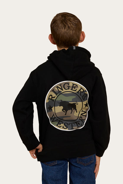 Signature Bull Kids Pullover Hoodie - Black/Camo