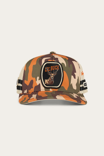 Buck Kids Trucker Cap - Orange Camo