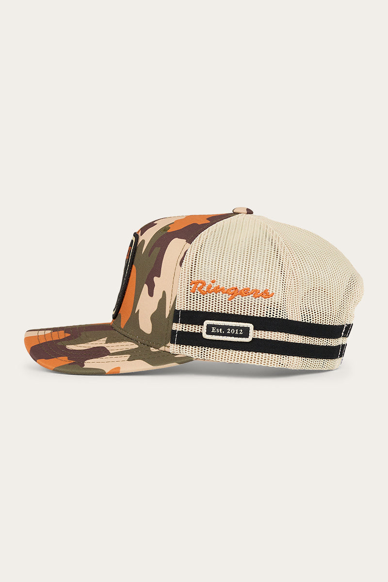 Buck Kids Trucker Cap - Orange Camo