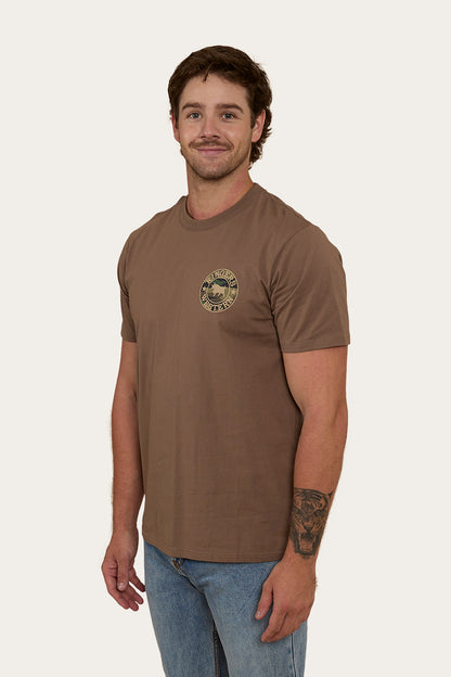 Signature Bull Mens Loose Fit T-Shirt - Mushroom/Camo