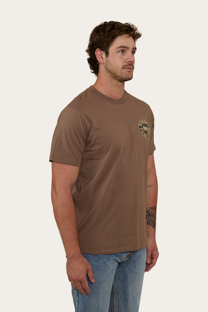 Signature Bull Mens Loose Fit T-Shirt - Mushroom/Camo