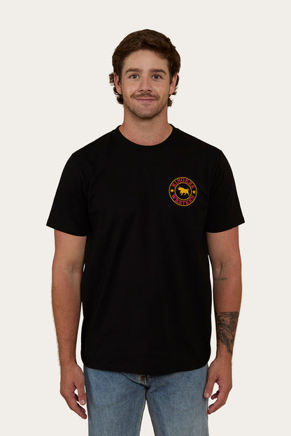 Signature Bull Mens Loose Fit T-Shirt - Black/Red/Yellow