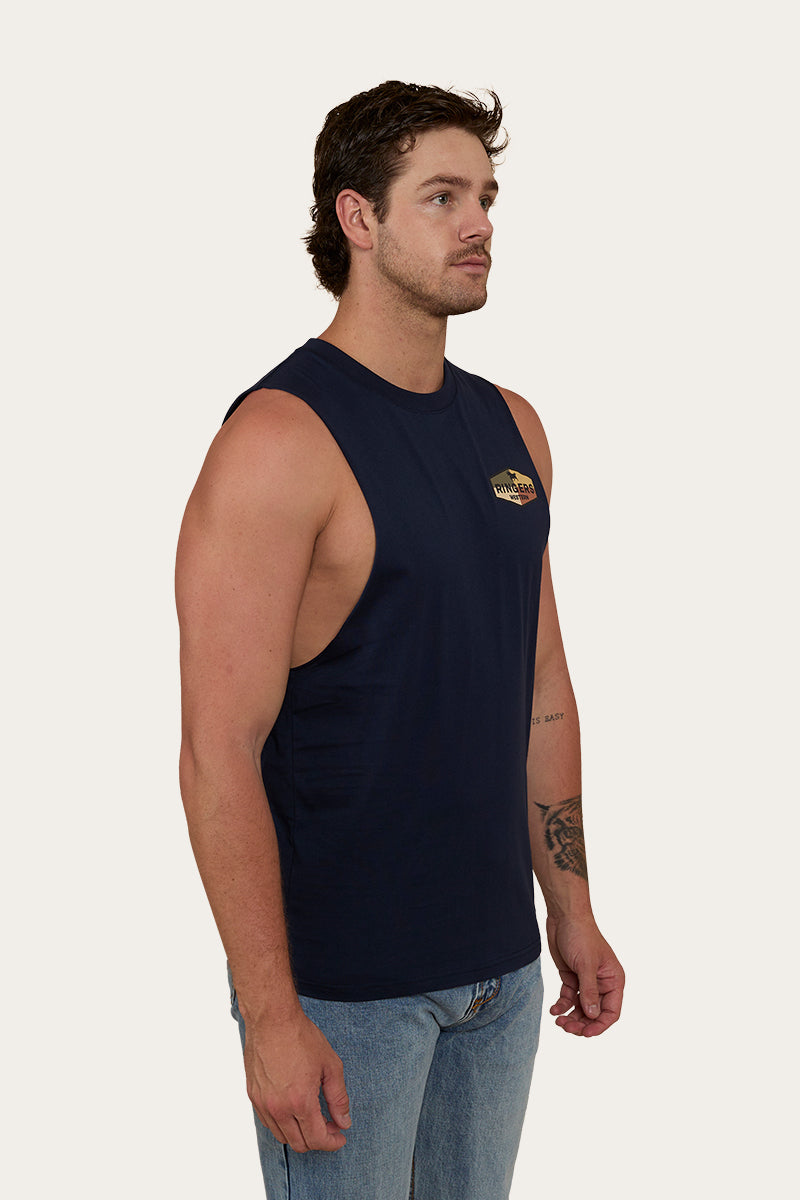 Servo Mens Muscle Tank - Navy