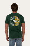 Signature Bull Flag Mens Stock Fit T-Shirt - Pine