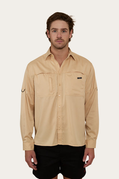 Bennetts Unisex Fishing Shirt - Dark Sand