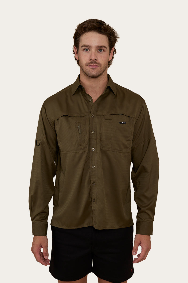 Bennetts Unisex Fishing Shirt - Military Green