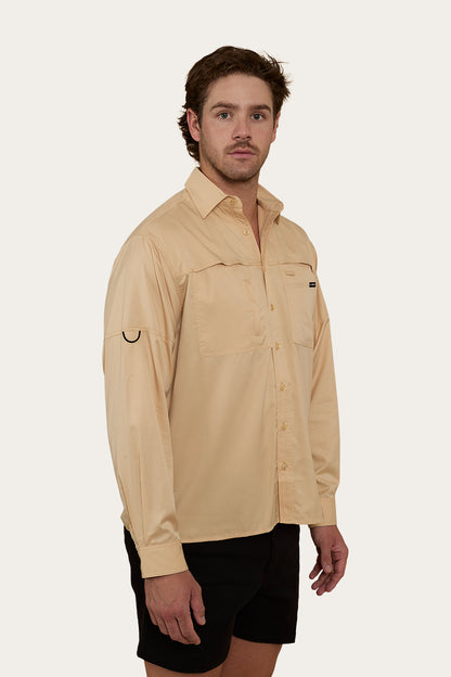 Bennetts Unisex Fishing Shirt - Dark Sand