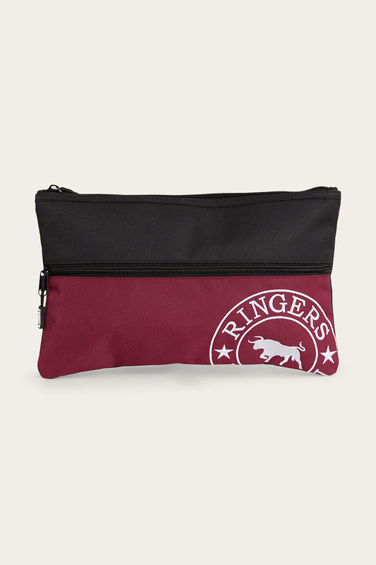 Spencer Pencil Case - Burgundy/Black