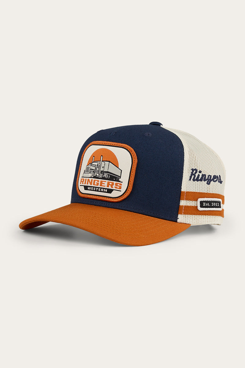 Big Rig Trucker Cap - Navy / Burnt Orange