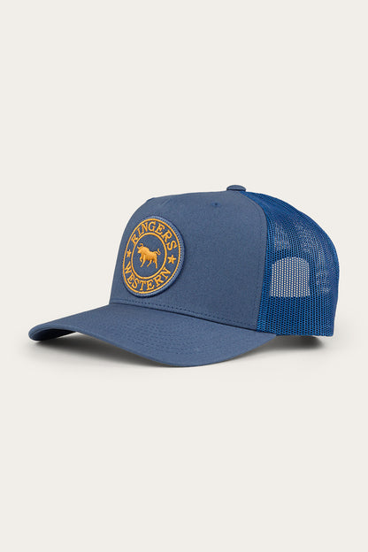 Signature Bull Kids Trucker Cap - Yale Blue