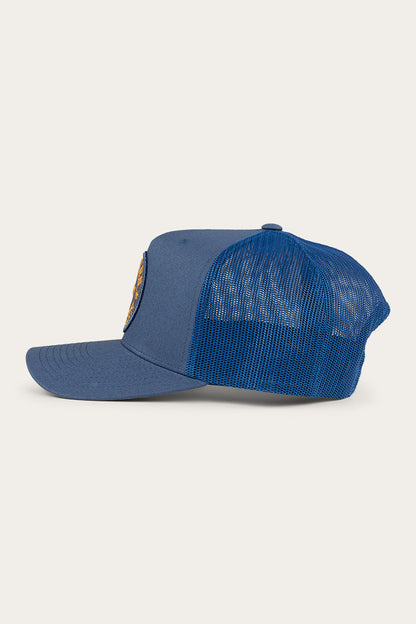 Signature Bull Trucker Cap - Yale Blue/Gold