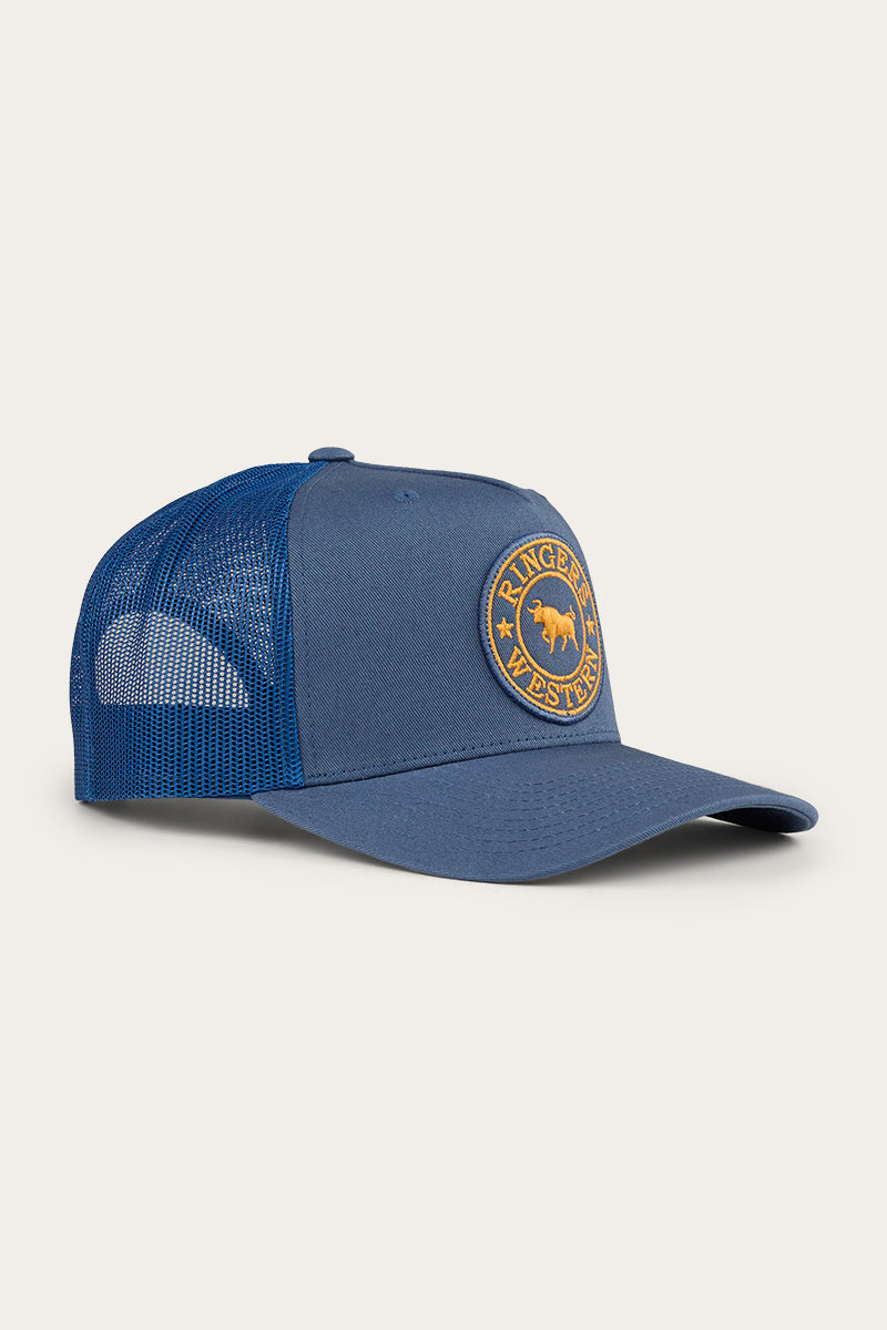 Signature Bull Trucker Cap - Yale Blue/Gold