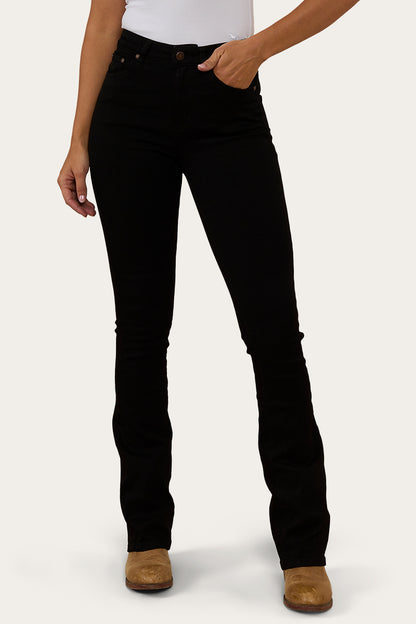 Penny Womens High-Rise Bootleg Jeans - Black