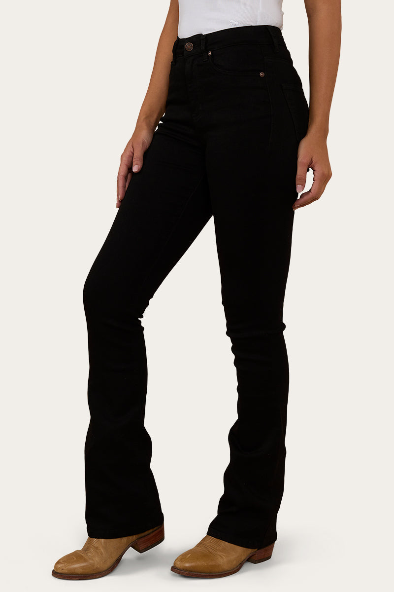 Penny Womens High-Rise Bootleg Jeans - Black