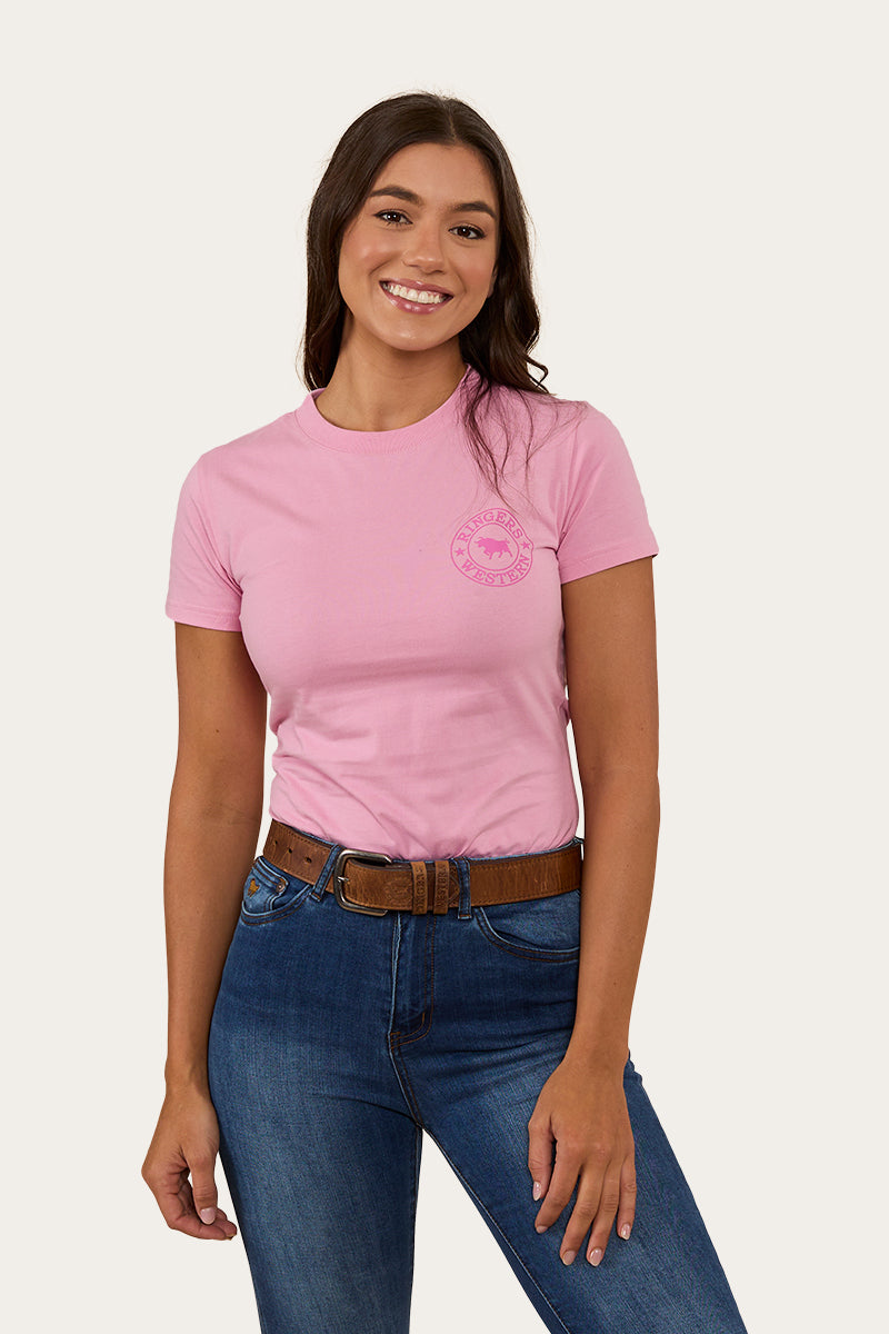 Signature Bull Womens Classic Fit T-Shirt - Pastel Pink/Candy