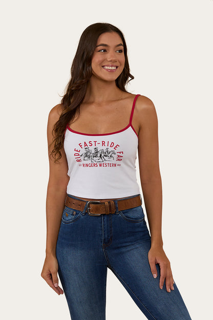 Ride Fast Ride Far Womens Tank - White