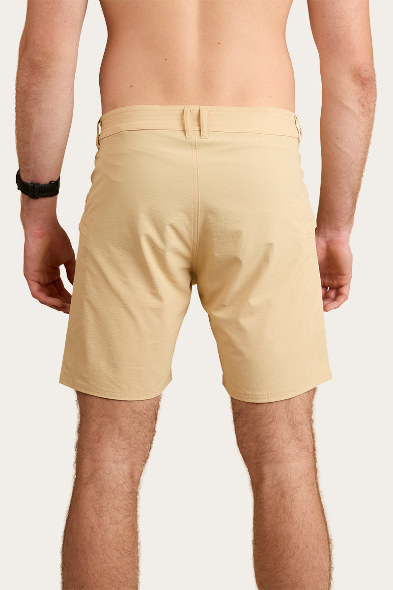 Hillston Mens Hybrid Short - Dark Sand