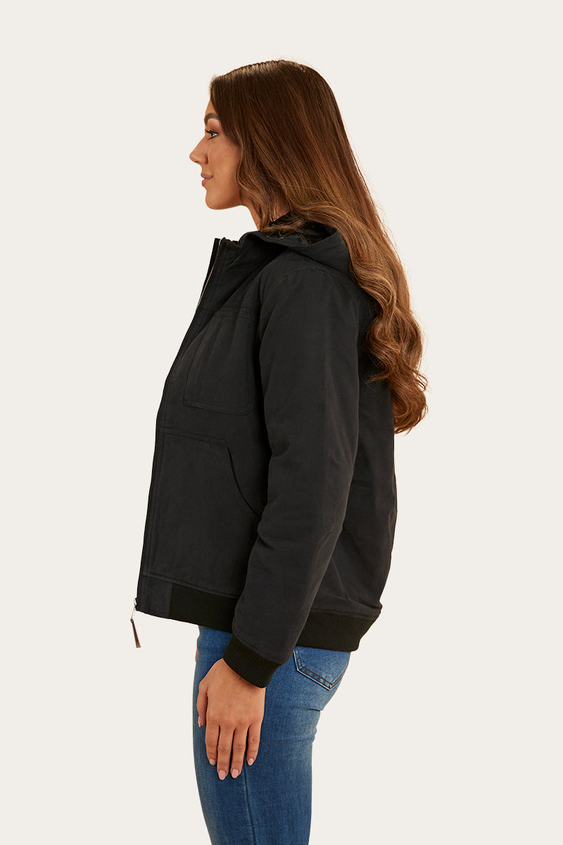 Willowra Womens Canvas Jacket - Black