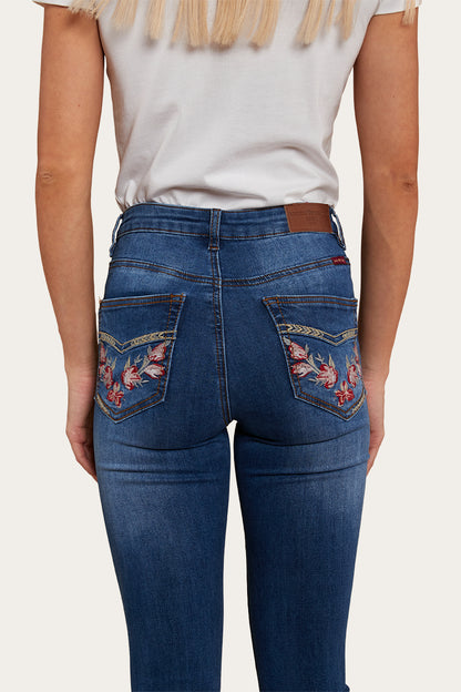 Penny Rodeo Womens High-Rise Bootleg Jeans - Vintage Blue