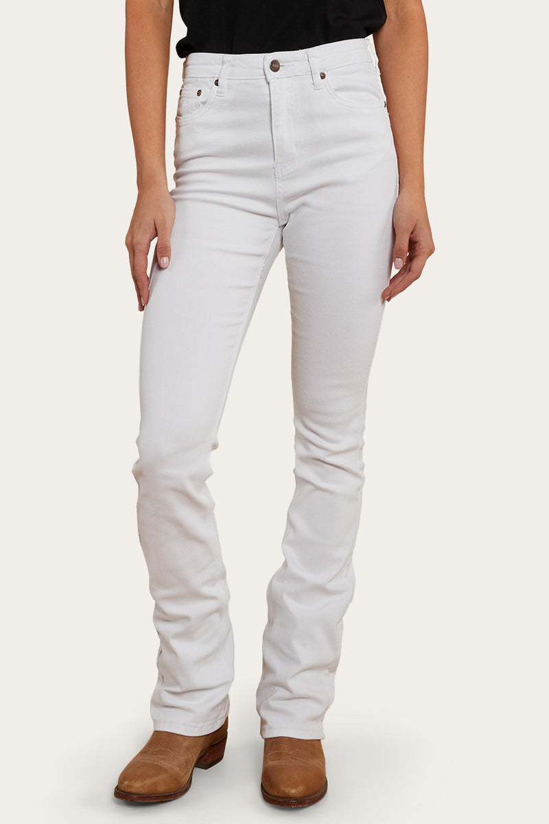 Penny Womens High-Rise Bootleg Jeans - White