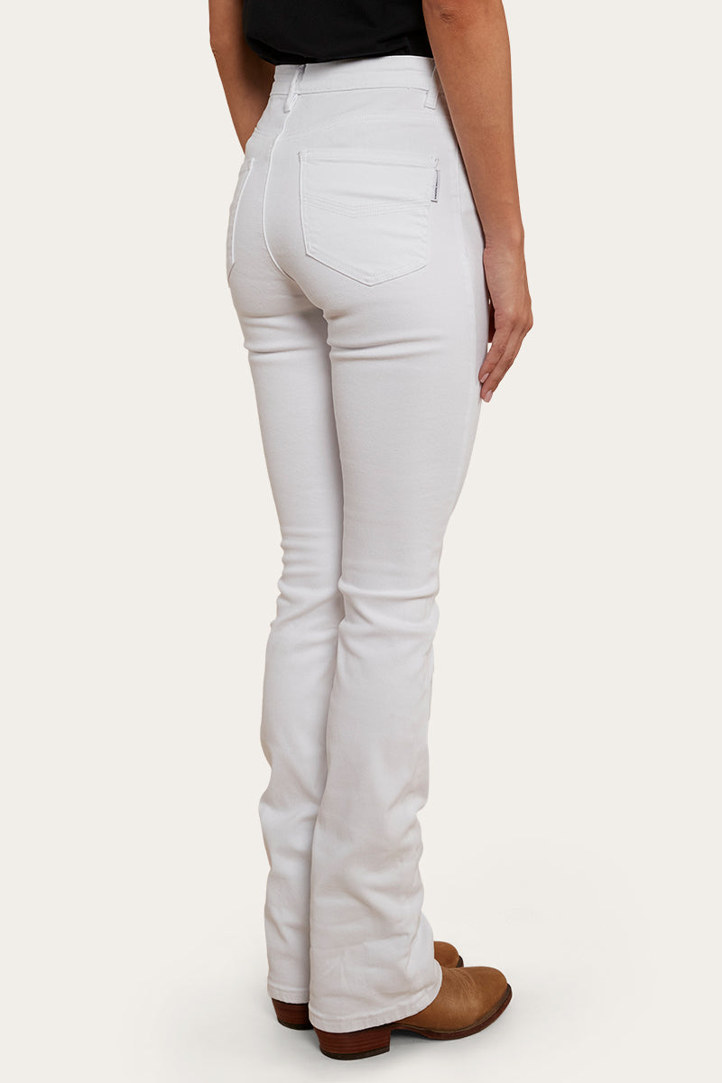 Penny Womens High-Rise Bootleg Jeans - White