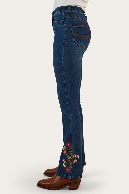 Penny Rodeo Womens High-Rise Bootleg Jeans - Classic Blue