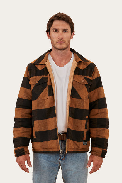 Jed Mens Reversible Jacket - Tawny Brown