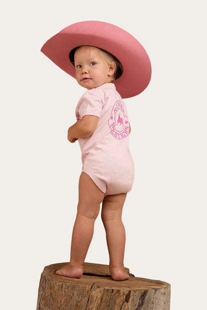 Ringers Babies Short Sleeve Romper - Pastel Pink