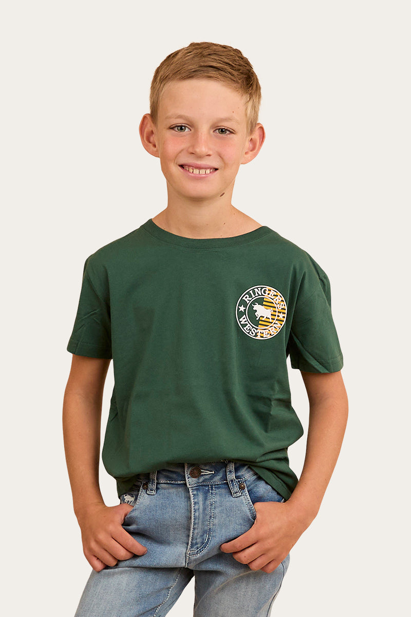 Signature Bull Flag Kids Classic Fit T-Shirt - Pine