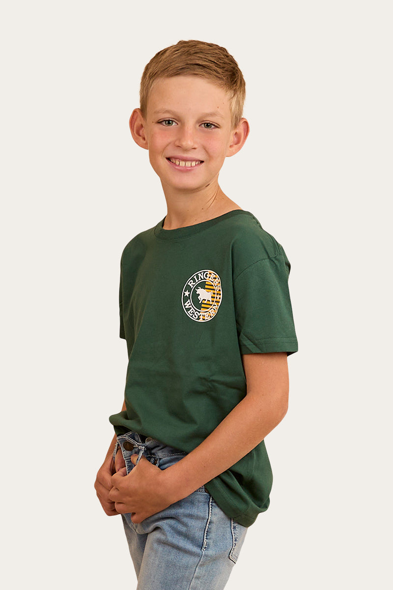 Signature Bull Flag Kids Classic Fit T-Shirt - Pine