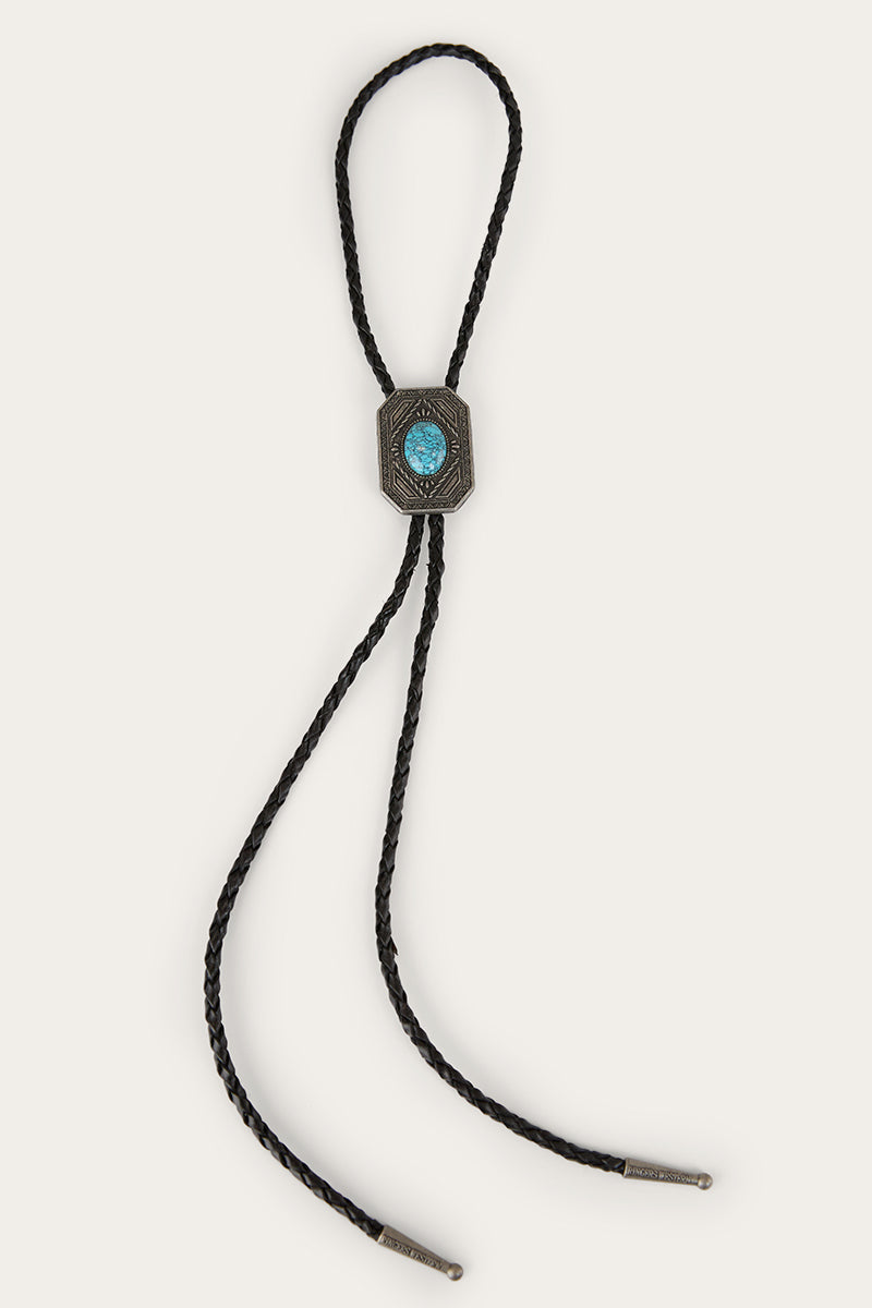 Laredo Bolo Tie - Antique Silver