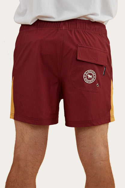 Rally Mens Swim Short - Burgundy