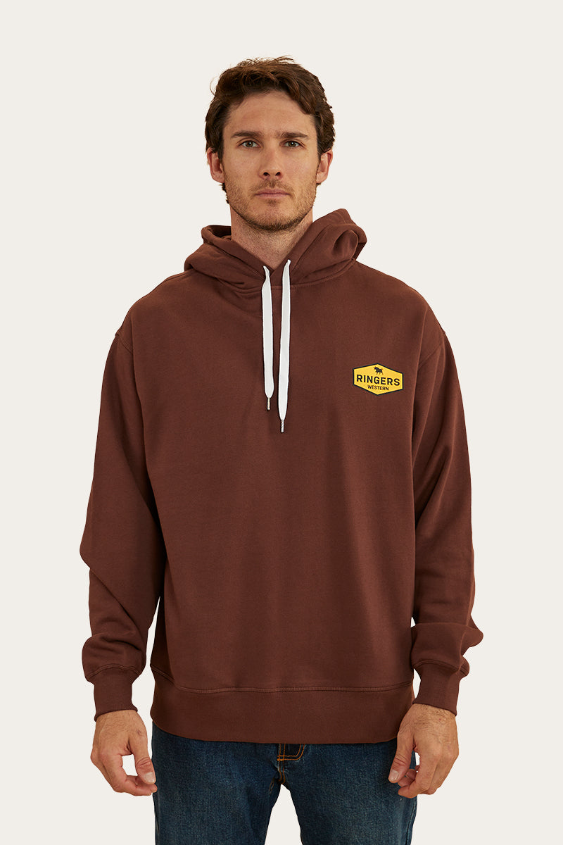 Servo Mens Hoodie - Chocolate/Yellow