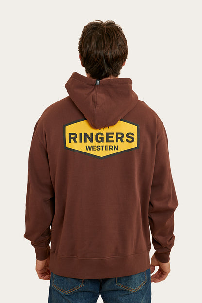 Servo Mens Hoodie - Chocolate/Yellow