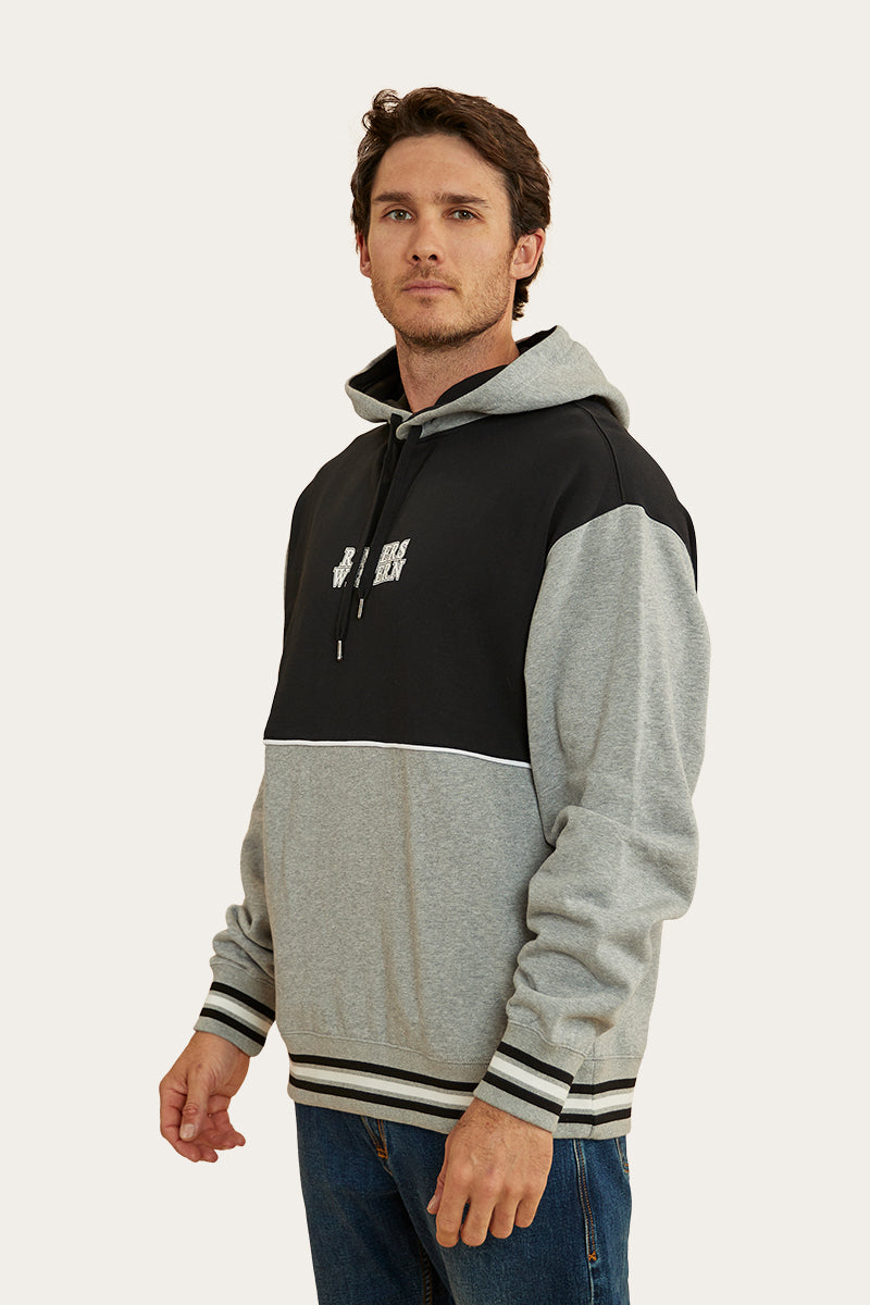 Davis Mens Hoodie - Grey Marle/Black